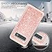 LeYi Compatible with Galaxy S10 Plus Case, Galaxy S10+ Plus Case with 3D PET Screen Protector for Girls Women,(Not Fit Galaxy S10) Glitter Bling Heavy Duty Phone Case for Samsung S10 Plus Rose Gold