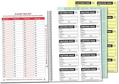 VSafety V Safety Professional Visitor Book Refill 100 Passes 90x60mm GDPR