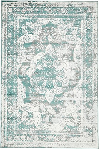 Unique Loom Sofia Collection Turquoise 5 x 8 Area Rug (5' x 8')