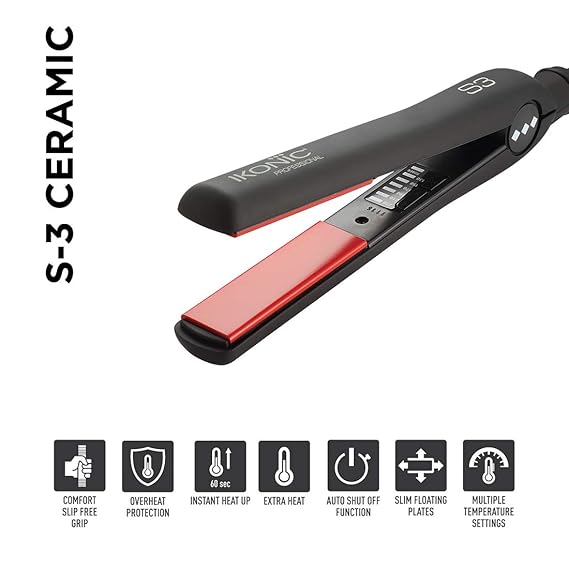 Ikonic S3 Black Hair Straightener Amazon.in Health & Personal Care