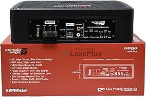 CERWIN VEGA MOBILE CV Cerwin-Vega VPAS12 250W RMS 4Ω Under Seat Enclosed Powered Active Plug and Play Subwoofers Vega Series