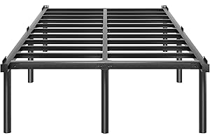 HAAGEEP 20 Inch Tall Platform Bed Frame Queen Size Metal Bedframe No Box Spring Needed Heavy Duty Mattress Frames High
