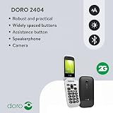 Doro 2404 2G Dual SIM Unlocked Basic Mobile Phone for Seniors Black view 2