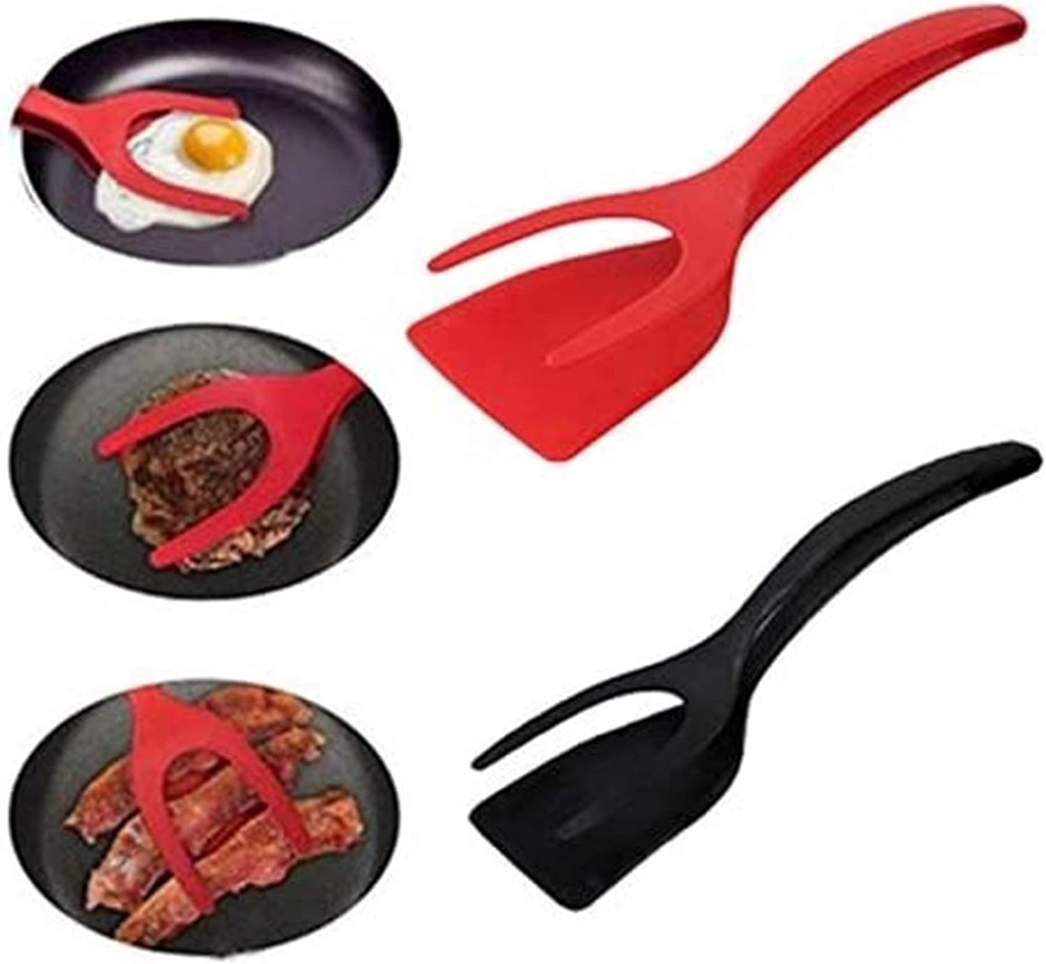 2PCS Spatulas for Nonstick Cookware, 2In1 Silicone Spatula Turner