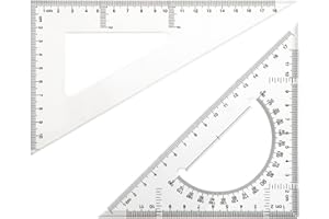 Triangle Ruler Square Set, 30/60 and 45/90 Degrees, Set of 2