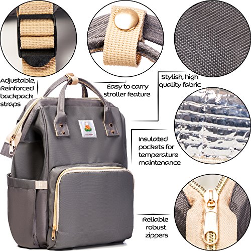 Diaper Bag Backpack - Baby Bags for Mom, Girls & Boys | BEST 2018 Women Organizer for Boy & Girl with Bookbag - Thumbnail 2