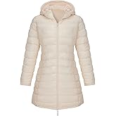 Bellivera Women Puffer Jacket Reversible Spring and Winter Fashion Warm Quilted Long Hooded Padded Bubble Coat