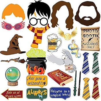Amazon.com: Harry Potter Photo Booth Props, 8pc: Toys &amp; Games