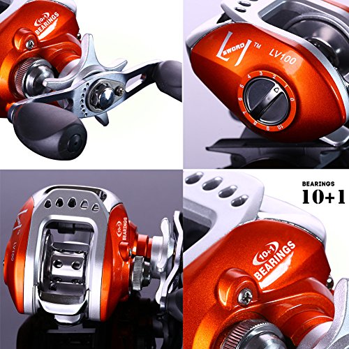 Sougayilang 10+1bb Left /Right Hand Baitcast Reel Lv100 6.31