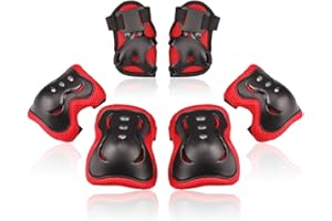 BOSONER Kids/Youth Knee Pads Elbow Pads Toddler Protective Gear Set with Wrist Guards 6 in 1 for Roller Skates Cycling BMX Bi
