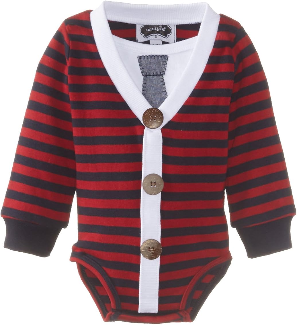 newborn red cardigan