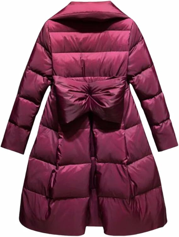 Amazon ダウンコート レディース Aライン リボン 軽い ダウンジャケット 大きいサイズ 女性用 コート ジャケット 通販