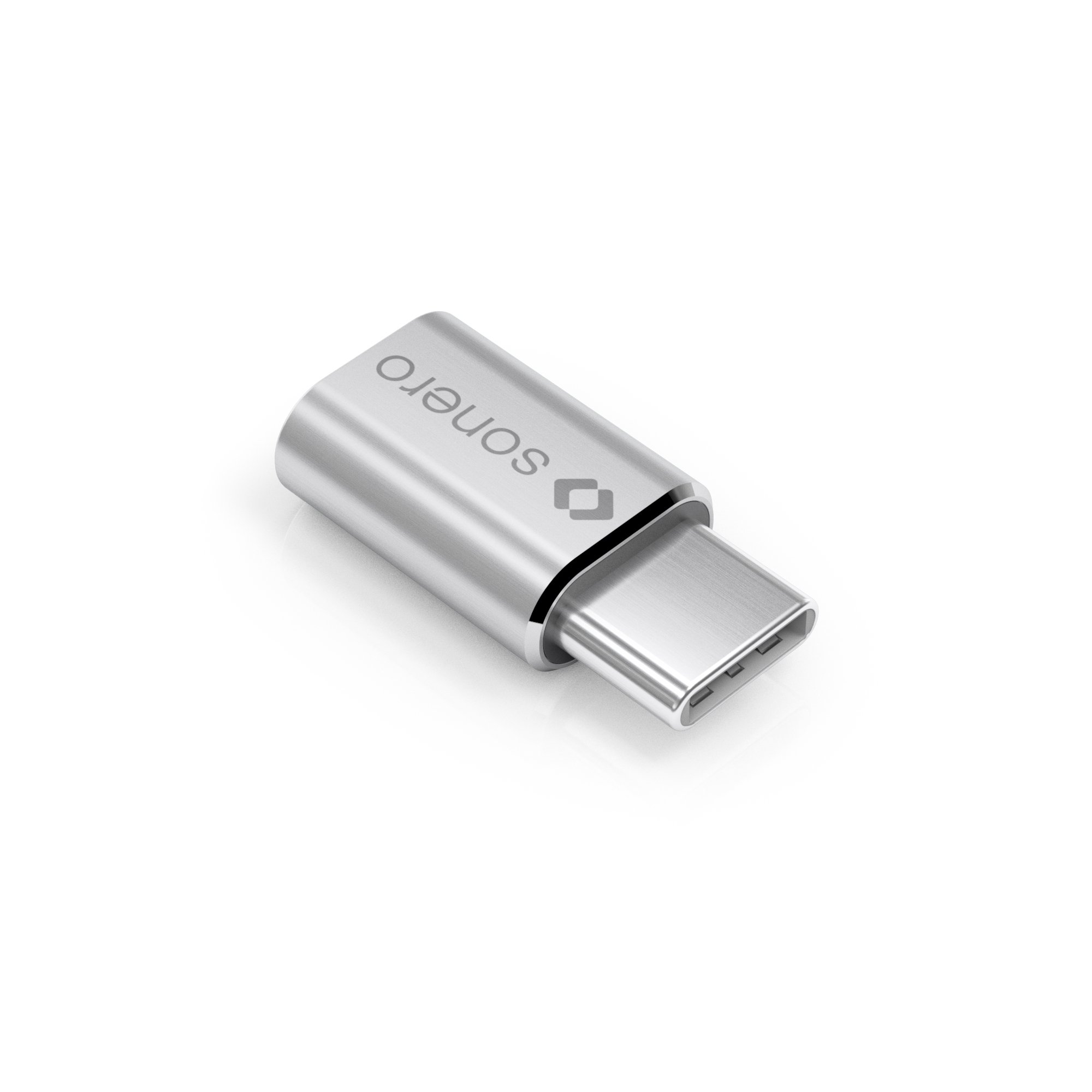 Sonero X-UA110 USB Adapter USB-C Male to Micro USB Female Aluminium/Silver — image 1