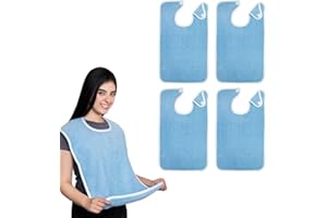 Avalon Towels Adult Bibs for Women 100% Cotton Bib for Adults for Eating - Terry Cloth Adult Bibs for Men Clothing Protectors