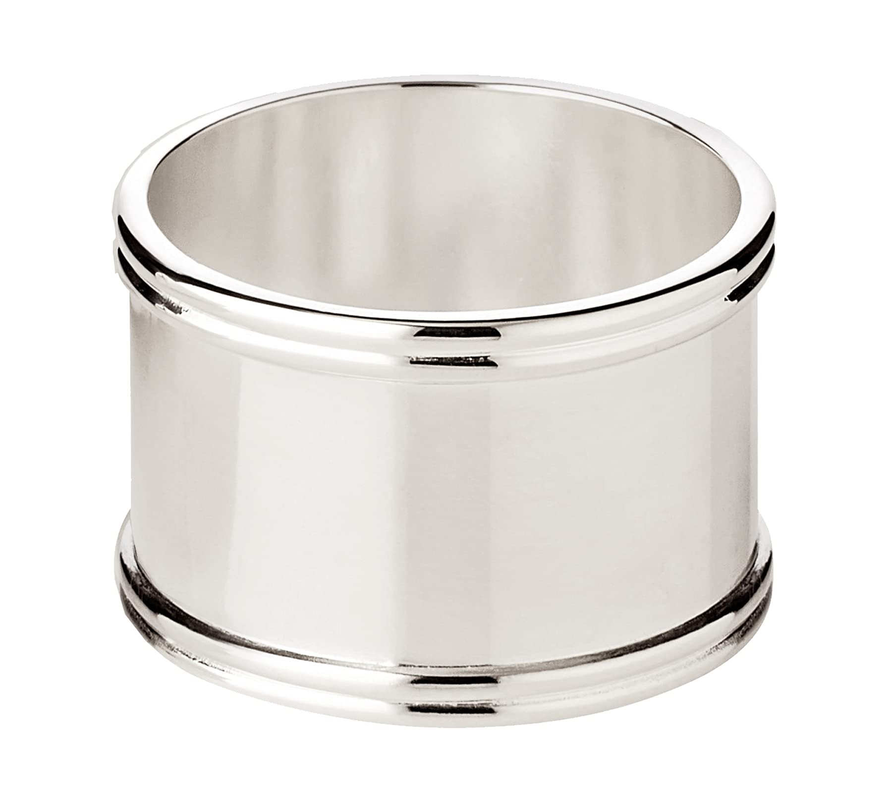 Edzard Round Silver-Plated Napkin Rings (Set of 6), Stainless Steel, Silver