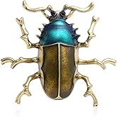 WCB1FPu Beetle Pin/Enameled Water Diamond Animal Insect Brooch Girls Birthday Christmas Halloween Jewelry Gift