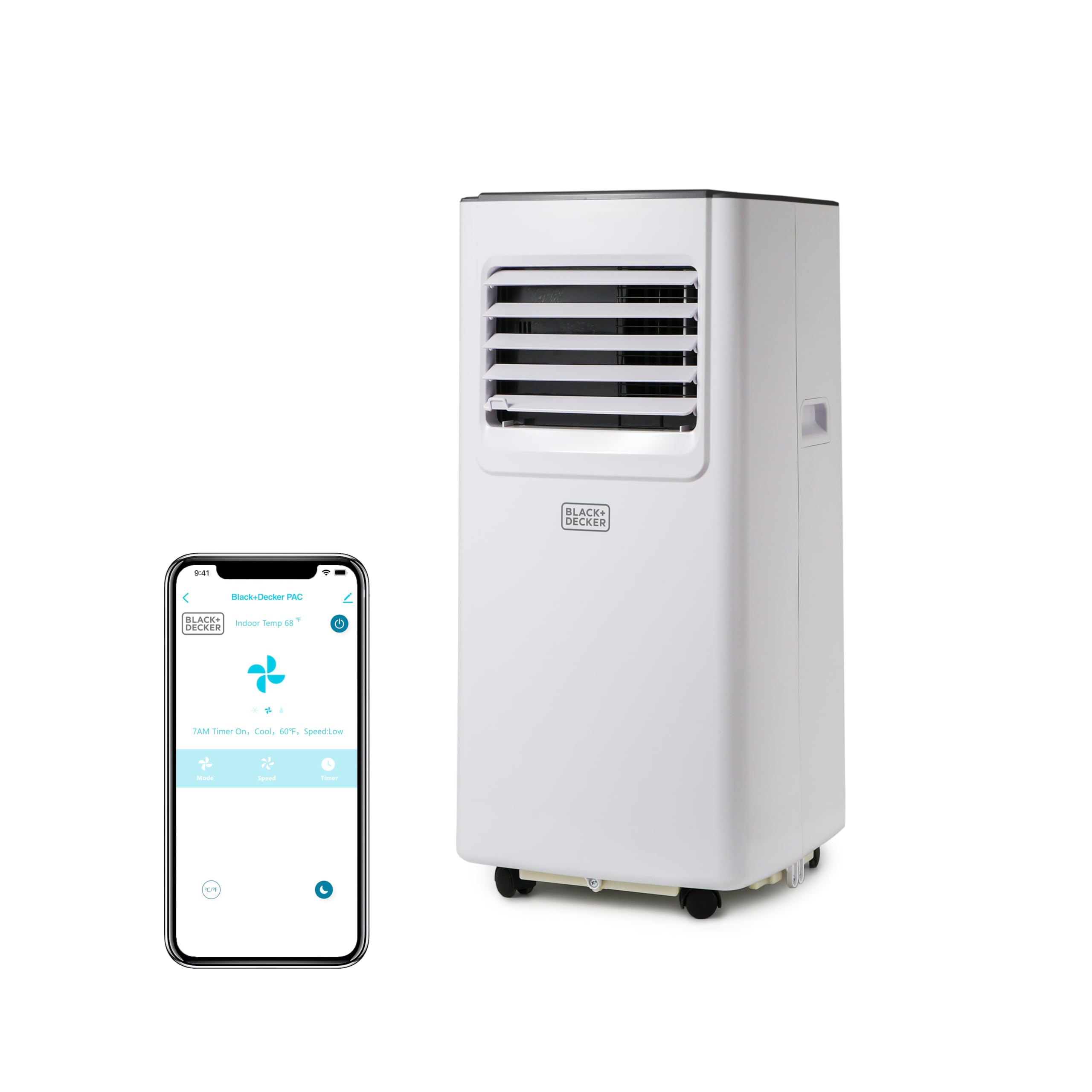 Photo 1 of BLACK+DECKER Portable Air Conditioner 8,000 BTU (5,100 BTU SACC) with Wifi & Remote Control, 3-1-in Air Conditioner, Fan & Dehumidifier with App, Alexa & Google Assistant