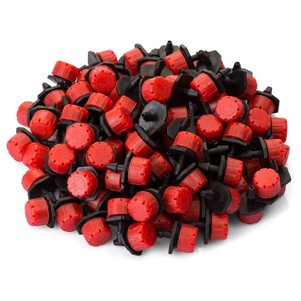 BETOY Emitter Drippers, 100 Pcs Adjustable Irrigation Emitter Drippers; Micro Flow Drip Head; Garden Irrigation Misting Nozzles; Micro Sprinklers Watering Tool Kits