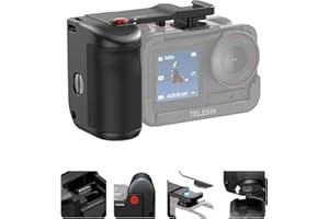 TELESIN Metal Aluminum Alloy Street Photography Camera Grip Holder for DJI OSMO Action 5 Pro/Action 4/Action 3, Patented Sees