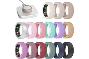 BandRain 15 Pack Ultra-Thin Ring Covers Compatible with Oura Ring Gen 4/4 Ceramic/3 Cover, Anti-Scratch Silicone Protector Accessories for ULTRAHUMAN AIR/RingConn Gen 2/Gen 2 Air for Women Men
