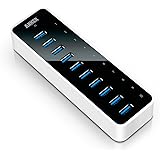 [Upgraded Version] Anker USB 3.0 SuperSpeed 10-Port Hub Including a BC 1.2 Charging Port with 60W (12V / 5A) Power Adapter [VIA VL812-B2 Chipset and updated Firmware 9081] AH231