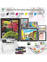 Greensky - Cartucho de tóner de repuesto compatible con HP 202A M281fdw CF500A para impresora HP Laserjet Pro MFP M281fdw M254dw M281cdw M281dw M280nw CF501A CF502A CF503A (4 unidades BCMY + cubierta antipolvo)