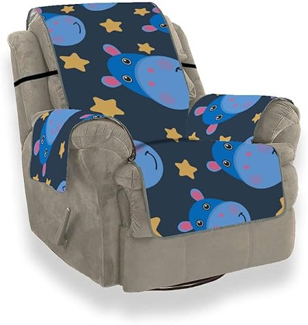 WIEDLKL Cute Cartoon Hippopotamus Sofá Sentado Cojín Funda