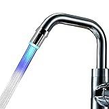 Light Up Water Faucet, Growing Blue Color LED Water