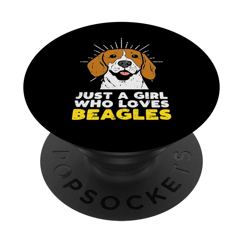 Just A Girl Who Loves Beagles Cute Pet Dog Lover Women Gift PopSockets PopGrip: Swappable Grip for Phones & Tablets