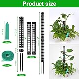 OFFCUP 6x 25cm/50cm Plastic Moss Poles with Tags Velcro for Monstera view 2