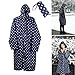 Rain Coat,Waterproof Raincoat,Portable Rain Poncho for Unisex,Women Polka Dot with Pockets (Navy)