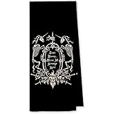 Dibor Dark Memento Mori Macabre Art Kitchen Towels, Absorbent Drying Cloths for Bathroom & Kitchen, The Undead Gothic Lovers Gifts
