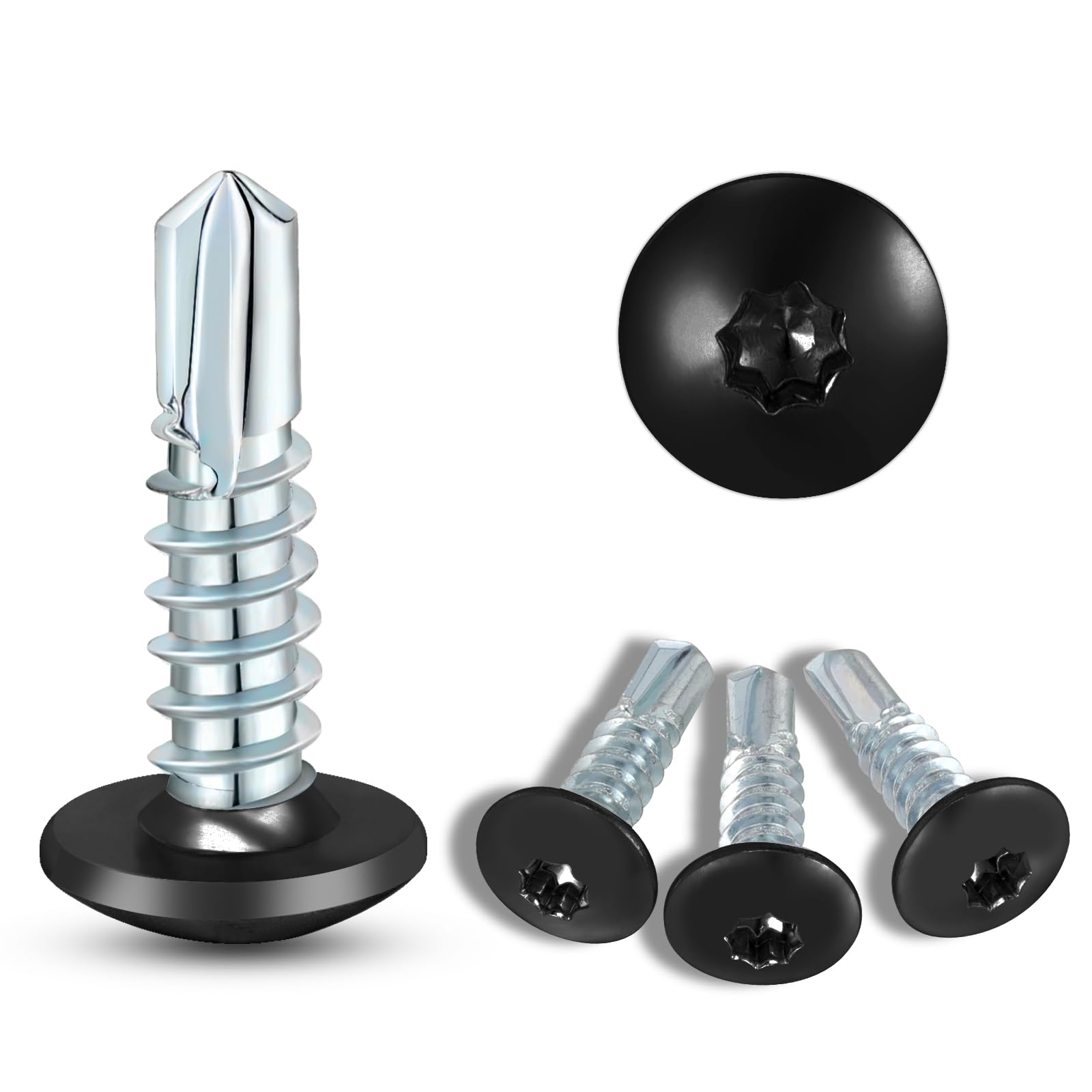 Photo 1 of #10 x 3/4" Trailer Screws Self Tapping Zinc-Plated - Enclosed Car Hauler/RV Self-Drilling Metal Screws OEM Grade (150-Pack)