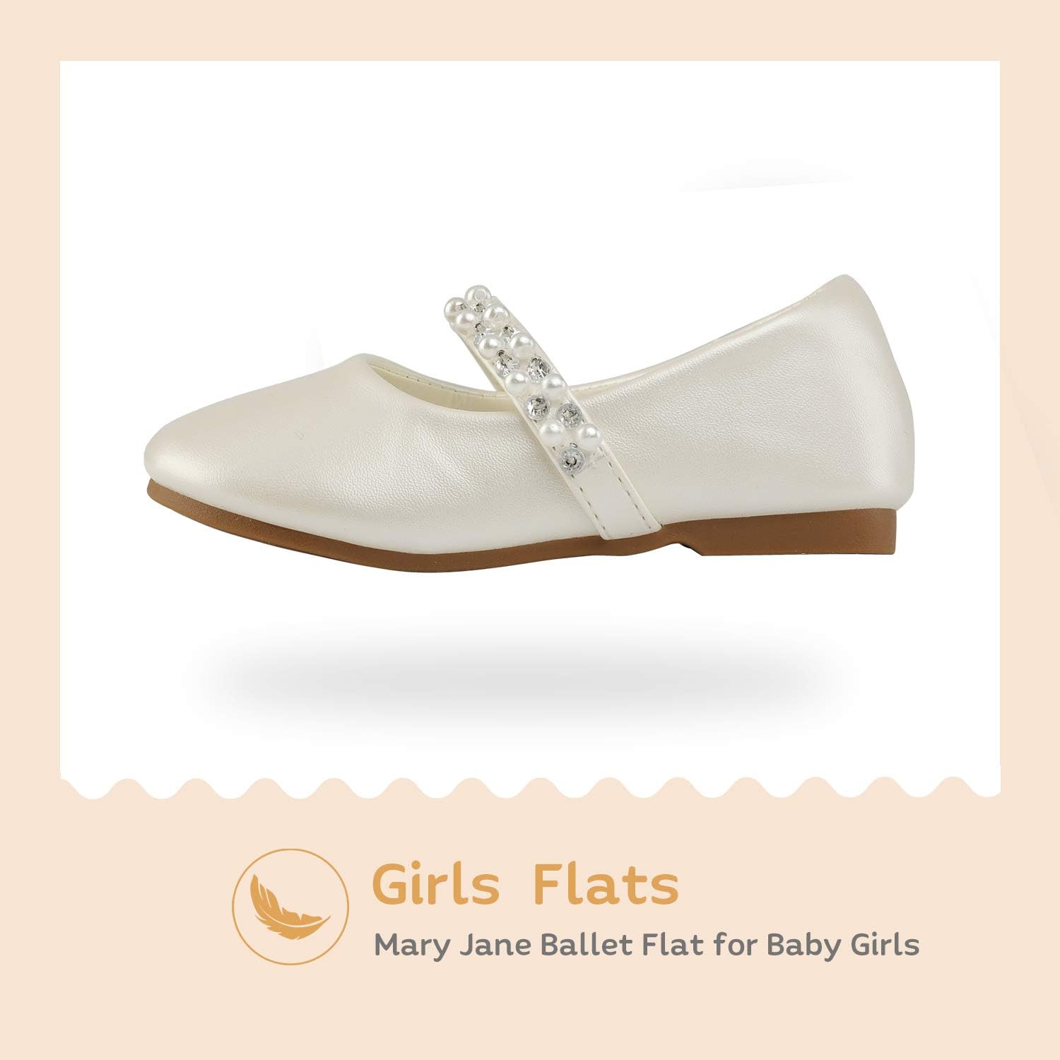  | DREAM PAIRS Girl's Mary Jane Casual Slip on Ballerina Flat Toddler | Flats