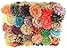 Chiffon Fabric Flowers for Crafts - Bulk Fabric Flowers Pack of 50 Assorted Colors and Prints