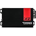 DS18 X2 Amplifier 2-Channel Class D Full Range 2 x 140 Watts RMS @ 4-ohm, Ultra Compact Amplifier, Great Compact Amp for Motorcycle, Powersports, Ultra Small Design