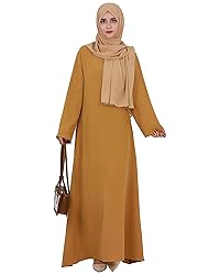 Zofocy Solid Color Women Abaya Modest Muslim Prayer