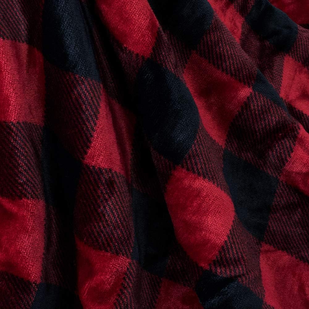 PetAmi Waterproof Dog Blanket for Bed, Couch, Sofa | Waterproof Dog Bed Cover for Large Dogs | Sherpa Fleece Pet Blanket Furniture Protector | Reversible Microfiber | 80 x 60 (Checkered Red) : Pet Supplies
