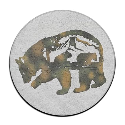Amazon Com Cabin Following Mama Bear Soft Comfort Flannel Round