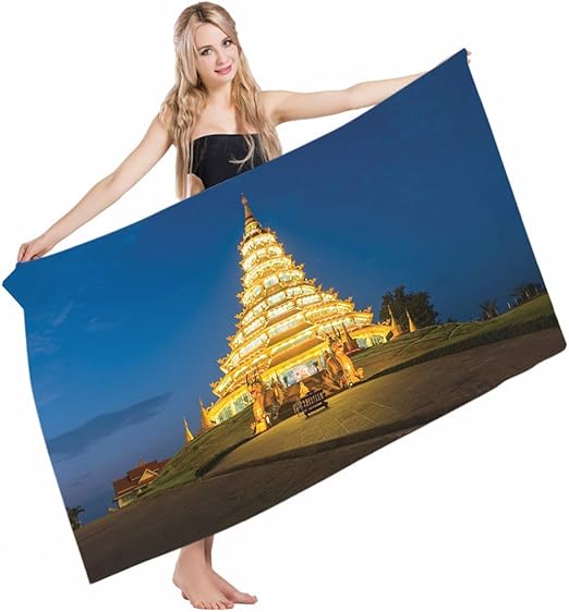 Amazon Com Mugod Beach Towel Bath Towels Asian Old Chinese Temple