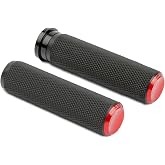 Arlen Ness 07-346 Fusion Series Grips - Knurled - Red Anodized
