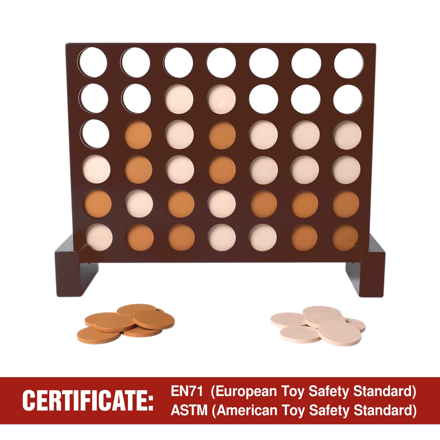 GOTHINK Giant Four in a Row Game with Carrying Bag (4 in a Row Tables Game)