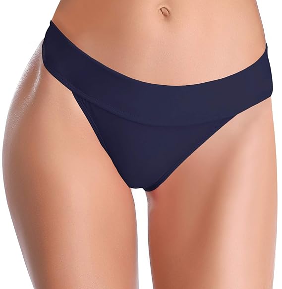 SHEKINI Damen Einfarbig Bikini Bottom Weibliche Badehose Brazilian Style Elastische Bikinihosen Bikini Slip Bikini Unterteile