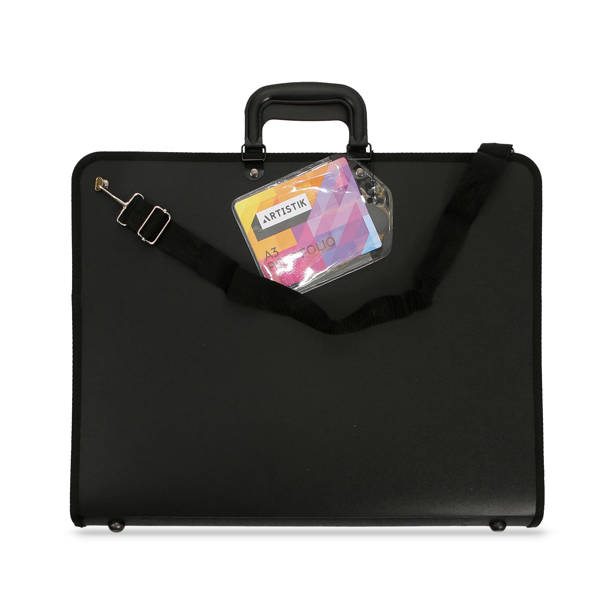 ARTISTIK - A3 Art Portfolio Case with Shoulder Strap - Weather-Resistant Art Bag, Lightweight, Durable Artwork Storage, Zipper Enclosure, Internal Pocket Organizer