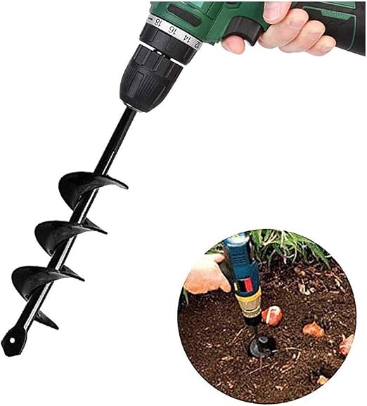 TureLaugh - Broca de Taladro de Acero para jardinería y Excavadora ...