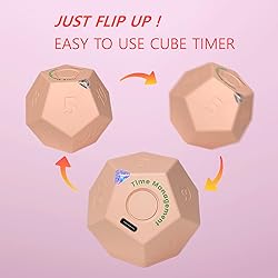 CreaViva Cube Timer, Pomodoro Timer, Rechargeable