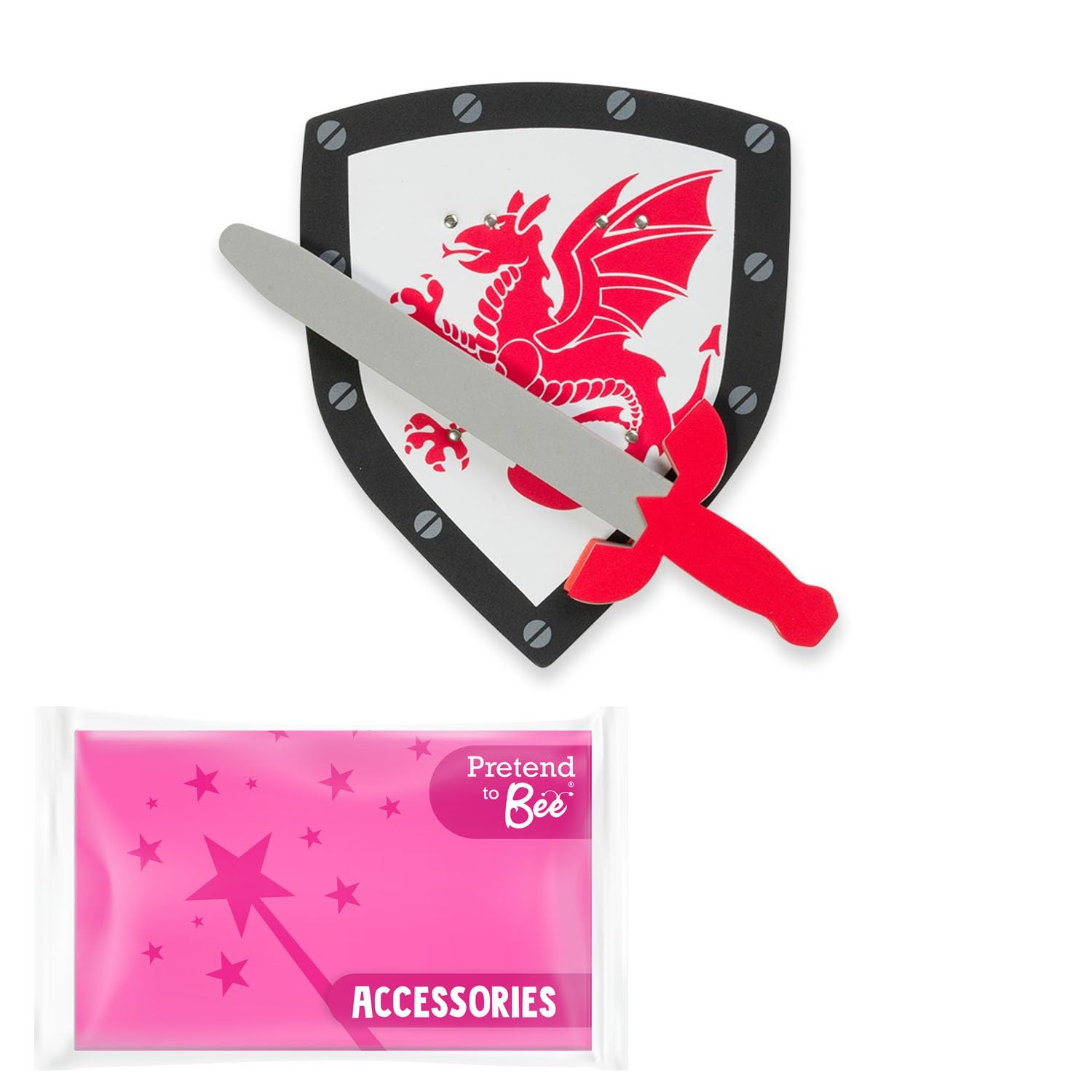 PRETEND TO BEE Medieval Knight - Accessories Set - Dress Up Costume for Kids/Toddlers - Foam and Shield, 18+ Months