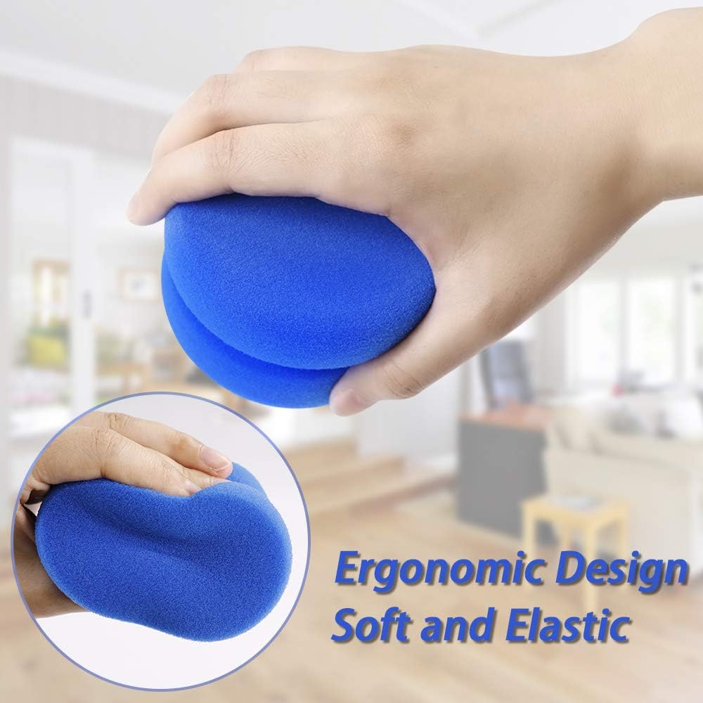 ATROPOS 8 Pieces Paint Sponges, Double Layer Circular Painting Sponge Applicator, Reusable and Washable, Perfect for Tire Detailing, Painting, Craft, Kitchen Cleaning