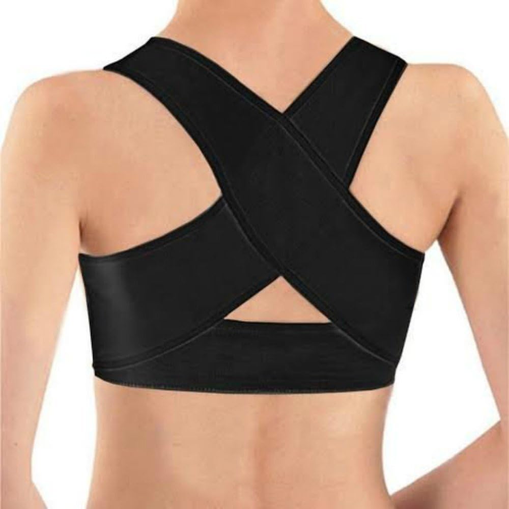 Estwarkim Chest Brace Up Prevent Humpback Correct Posture Corset Bra X Strap Vest