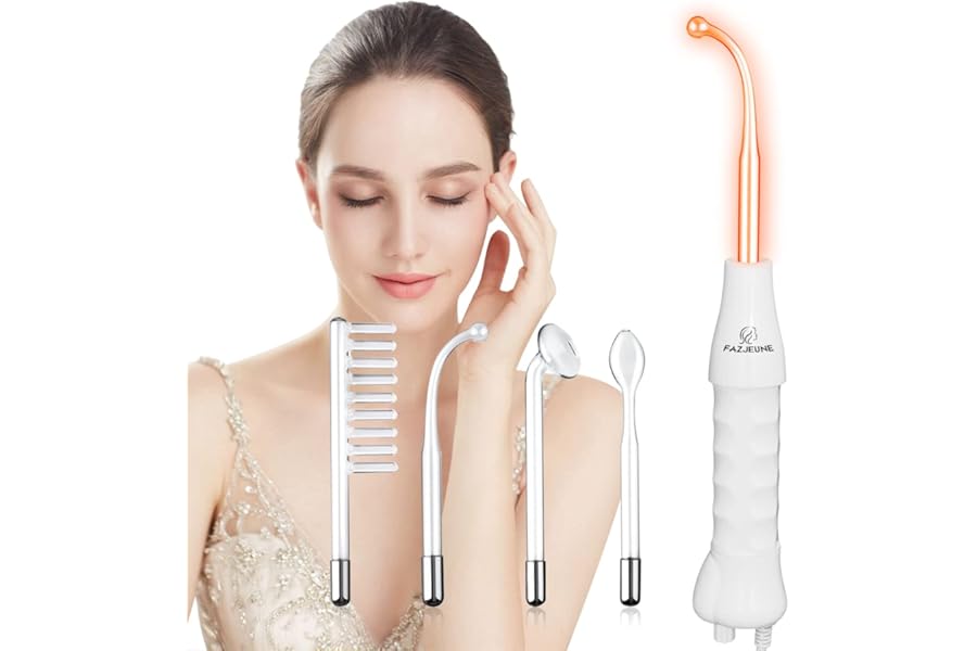 Face Skin Care Wand, FAZJEUNE High F requency Facial Device Face Skin Care Kit Portable Skin Care Tools Home Use